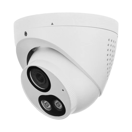 4K Tri-Guard NDAA-Compliant Weatherproof Turret IP Security Camera 2.8mm Fixed Lens with Deep Learning AI, Active Deterrence, and 24/7 Color Illumination