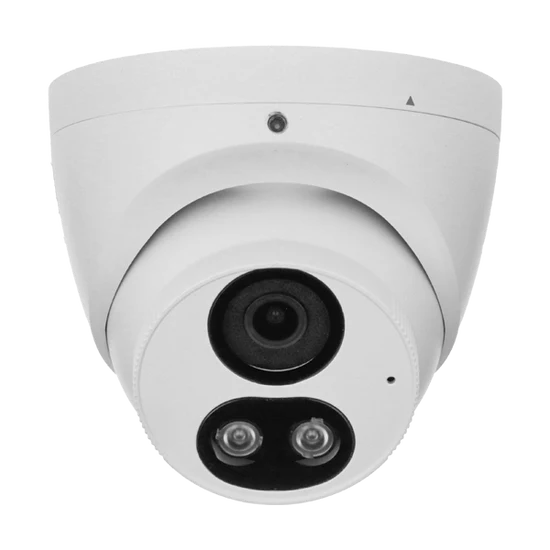 4K Tri-Guard NDAA-Compliant Weatherproof Turret IP Security Camera 2.8mm Fixed Lens with Deep Learning AI, Active Deterrence, and 24/7 Color Illumination